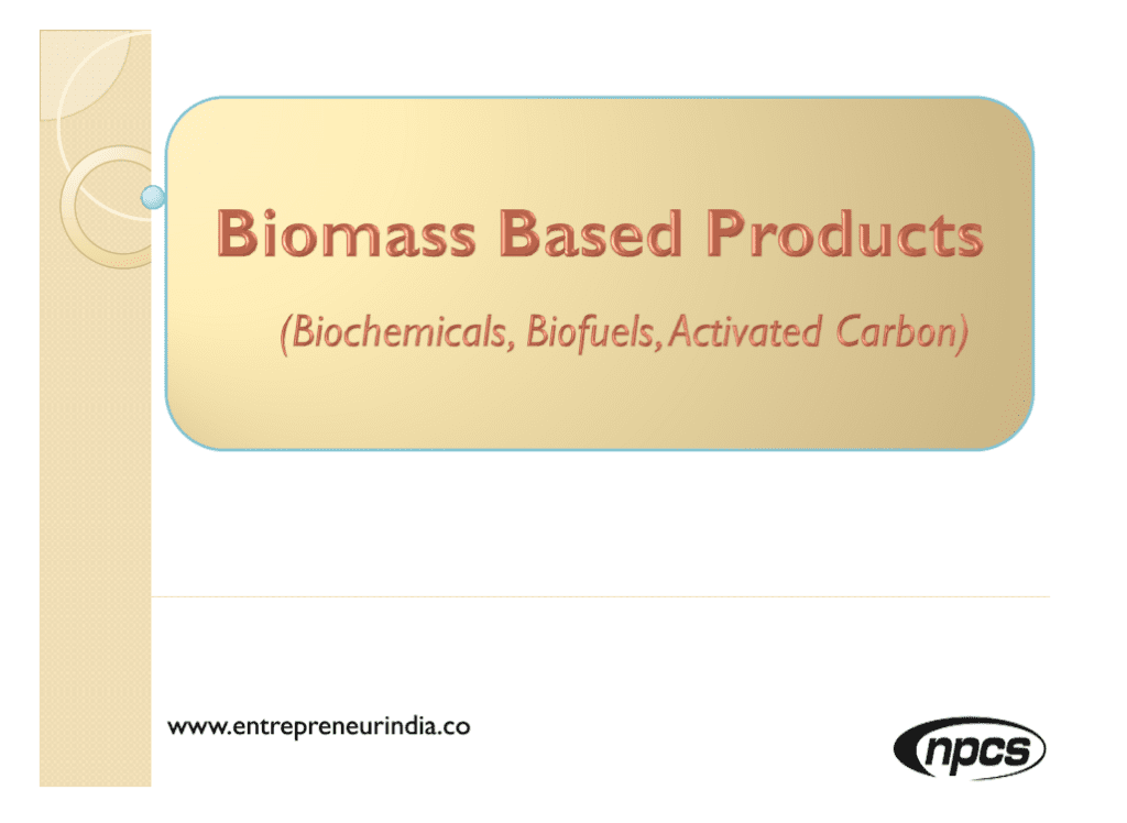 Biomass-Based Products: Biofuels, Biochemicals & Activated