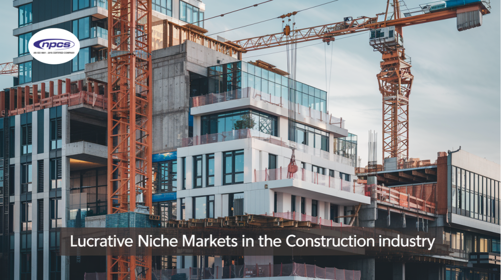 Sustainable construction site with solar panels and eco-friendly building materials