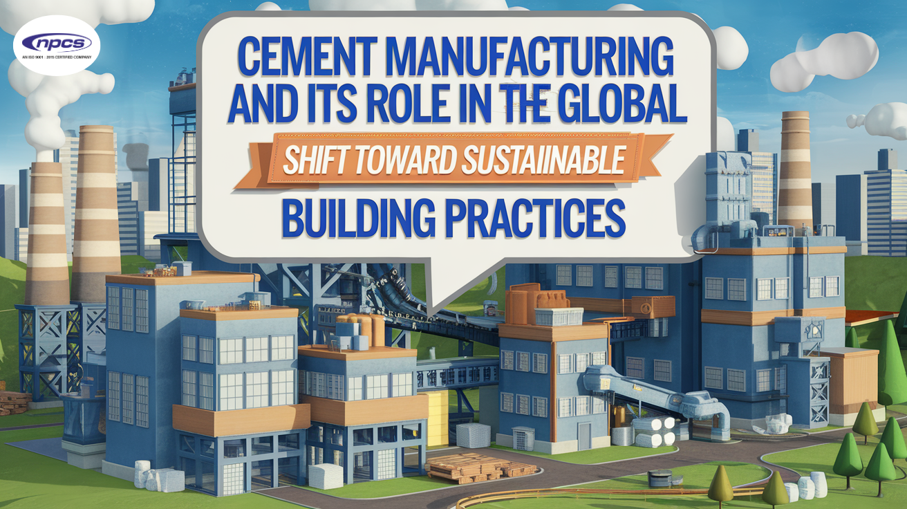 A 3D illustration of a cement factory, emphasizing the industry's role in the global shift towards sustainable building practices.